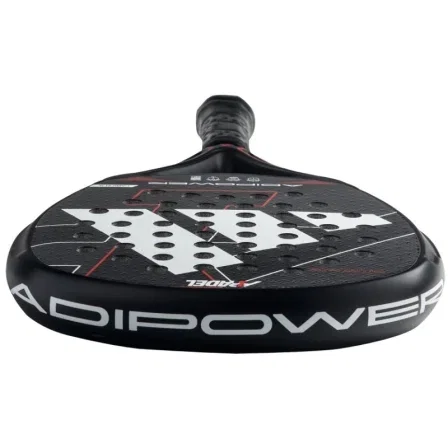 Adidas Adipower A1 2025 Pala de Pádel - Negra - Forma Diamante Oversize, Balance Alto, Dual Exoskeleton, Spin Blade, Power Embossed Ridge, Carbono 3K